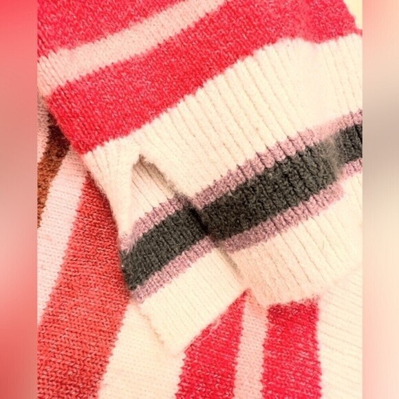 Women's cozy sweater soft multicolors LOFT Striped Sweater petite size SP. - Picture 4 of 4